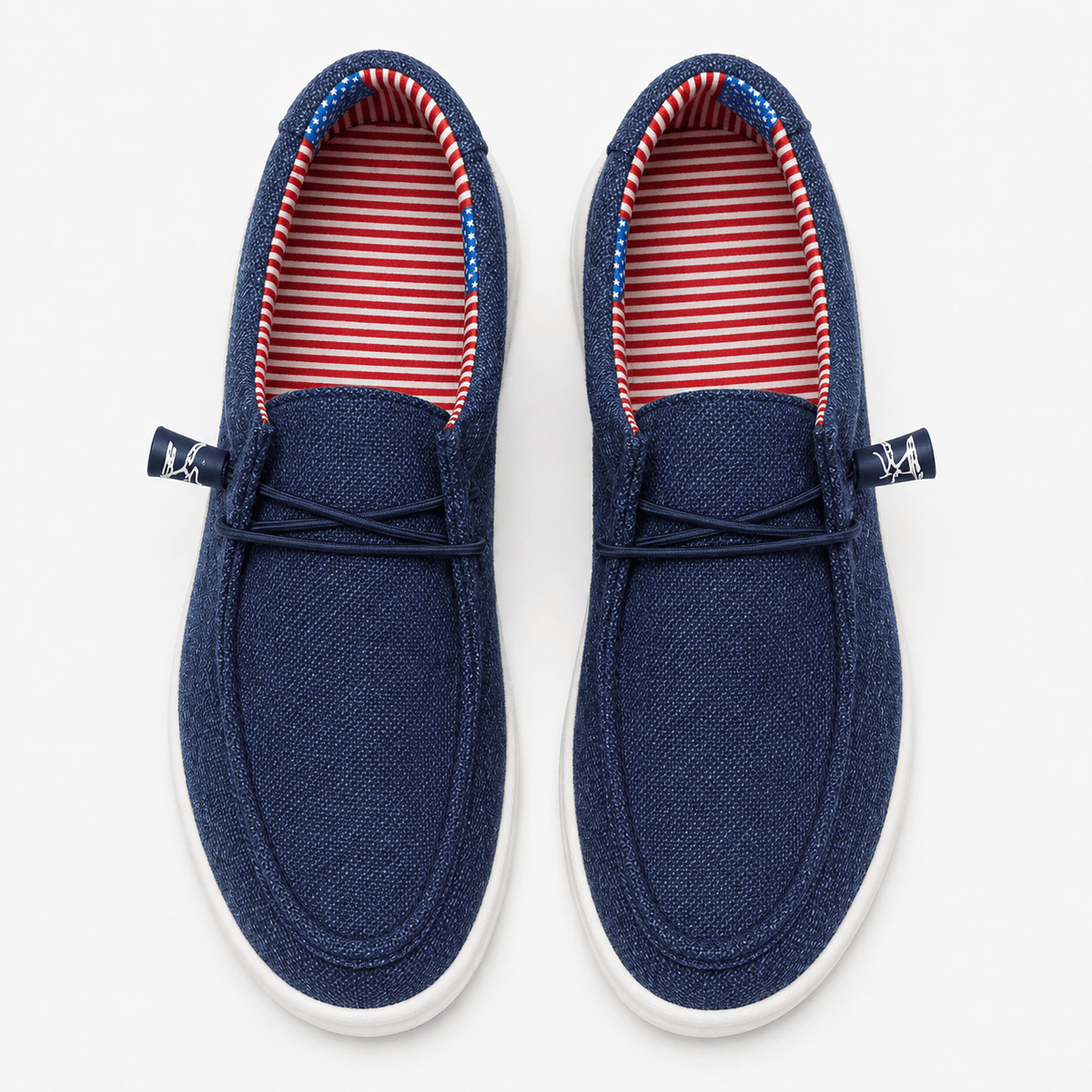 Comptoir du Mocassin Mocassins Homme en Toile Bleu
