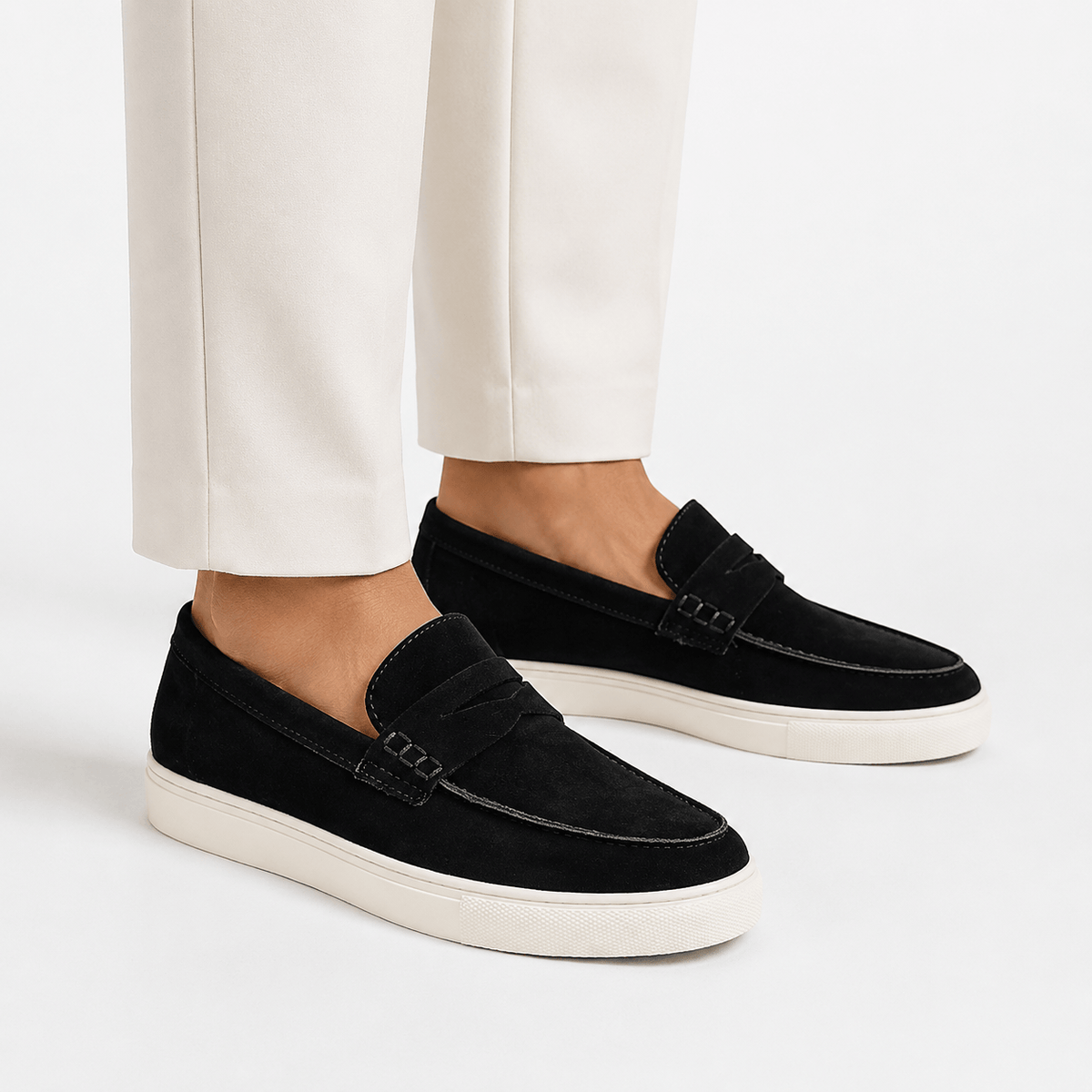 Comptoir du Mocassin Mocassins Homme Noir à Semelle Épaisse
