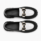 Comptoir du Mocassin Mocassins Homme Noir et blanc à Semelle Épaisse