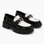 Comptoir du Mocassin Mocassins Homme Noir et blanc à Semelle Épaisse