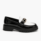 Comptoir du Mocassin Mocassins Homme Noir et blanc à Semelle Épaisse