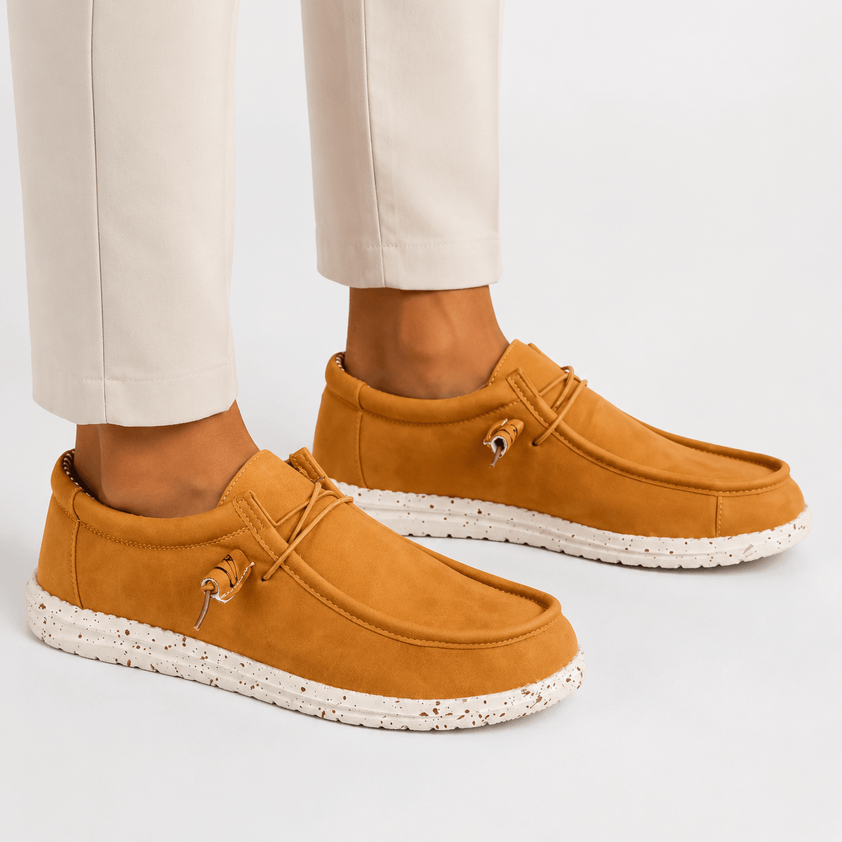 Comptoir du Mocassin Mocassins Homme Souples Orange
