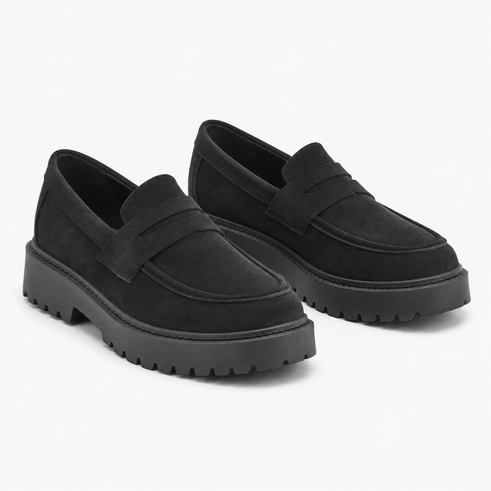 Comptoir du Mocassin Mocassins Homme Suede Noir Chunky