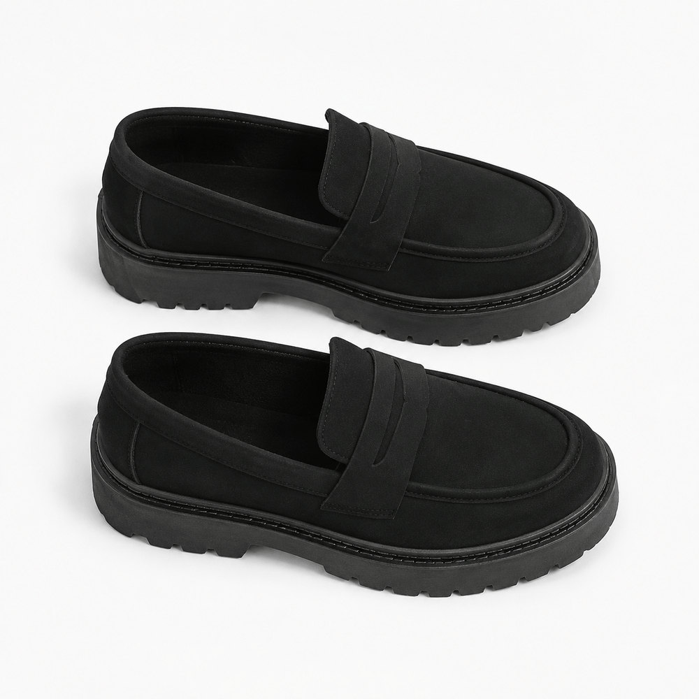 Comptoir du Mocassin Mocassins Homme Suede Noir Chunky