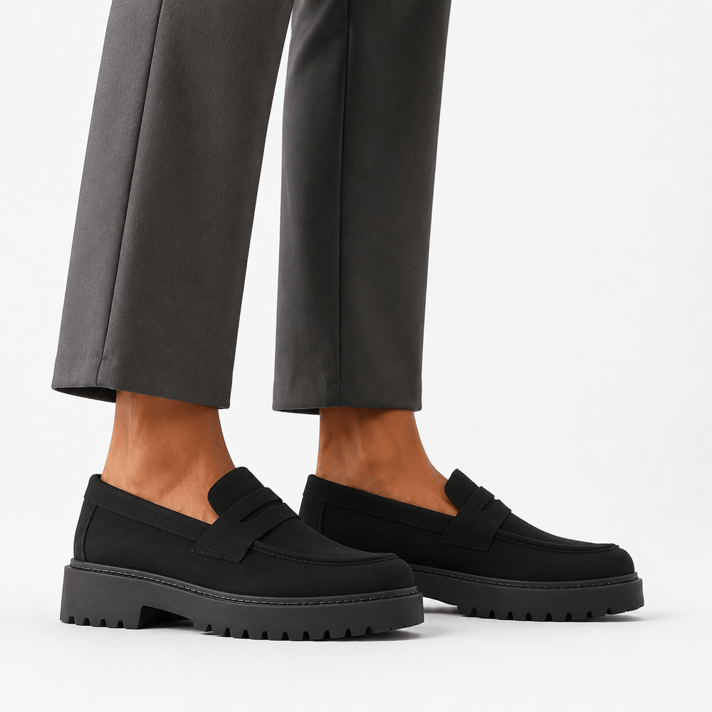 Comptoir du Mocassin Mocassins Homme Suede Noir Chunky