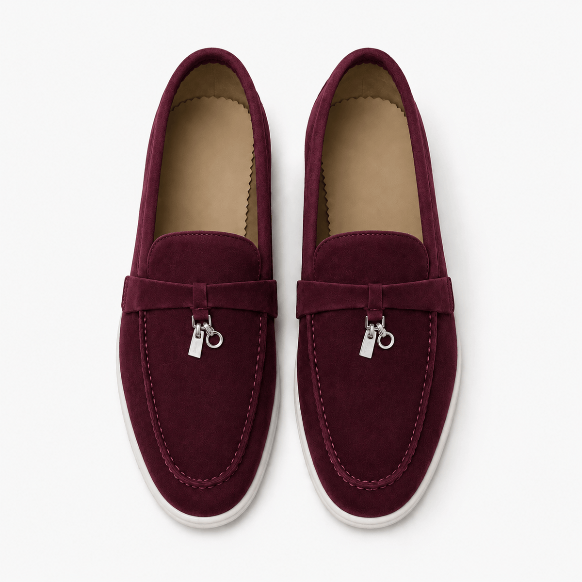 Comptoir du Mocassin Mocassins Homme Vintage Bordeaux à Talon Plat