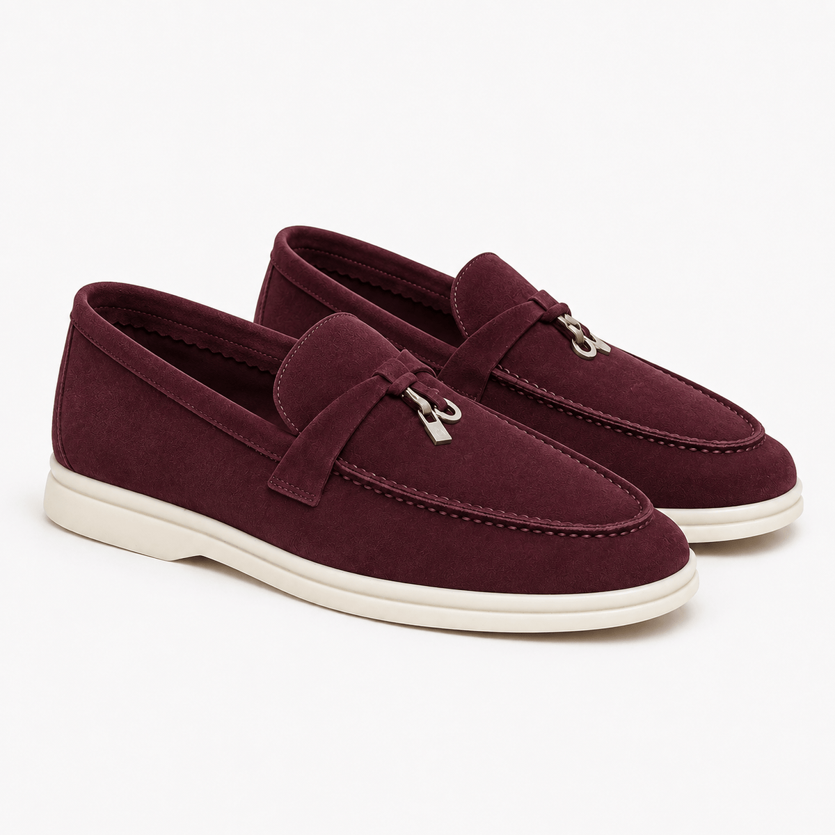 Comptoir du Mocassin Mocassins Homme Vintage Bordeaux à Talon Plat