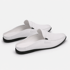 Comptoir du Mocassin Mocassins Mules Homme en Cuir Blanc