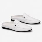 Comptoir du Mocassin Mocassins Mules Homme en Cuir Blanc