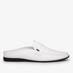 Comptoir du Mocassin Mocassins Mules Homme en Cuir Blanc