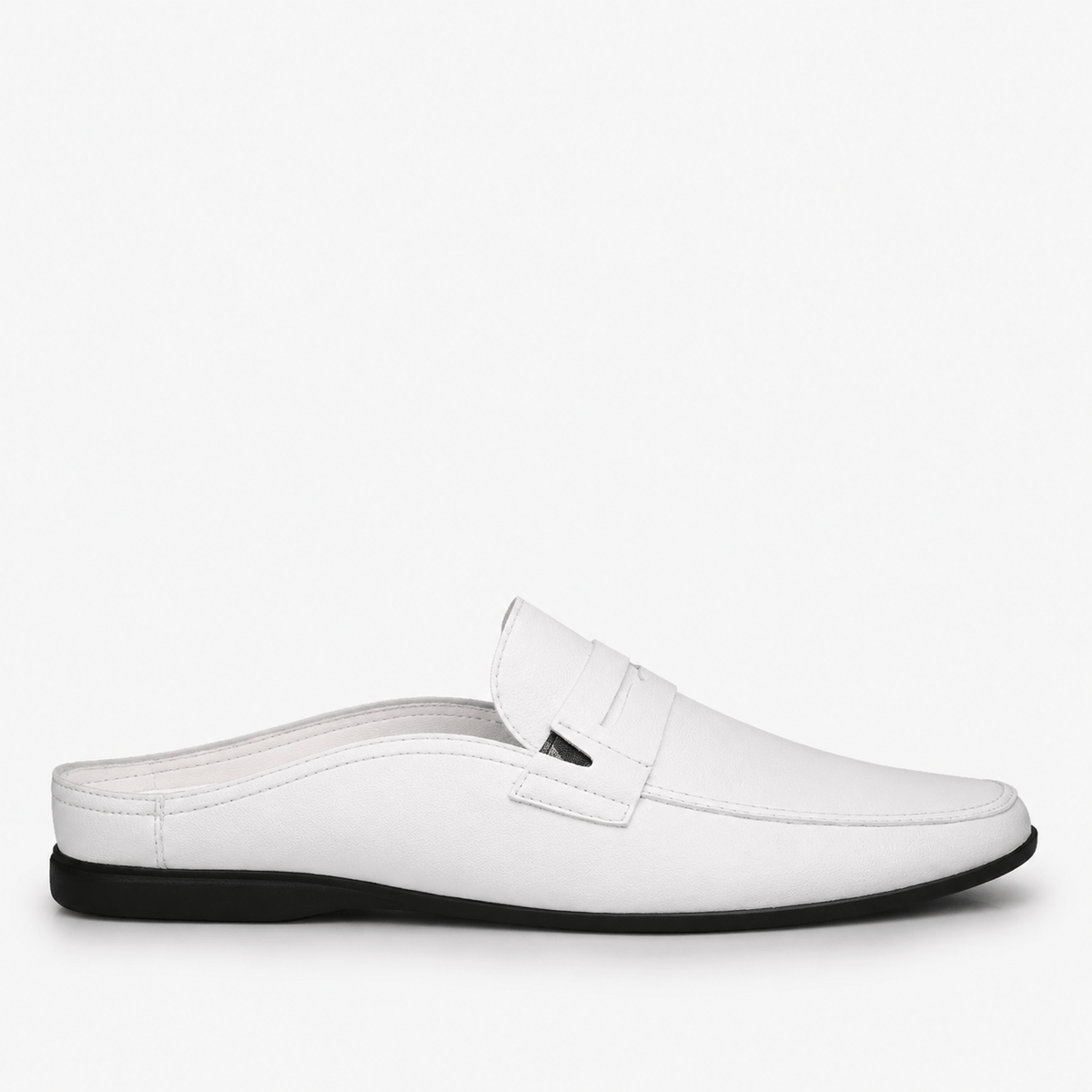 Comptoir du Mocassin Mocassins Mules Homme en Cuir Blanc