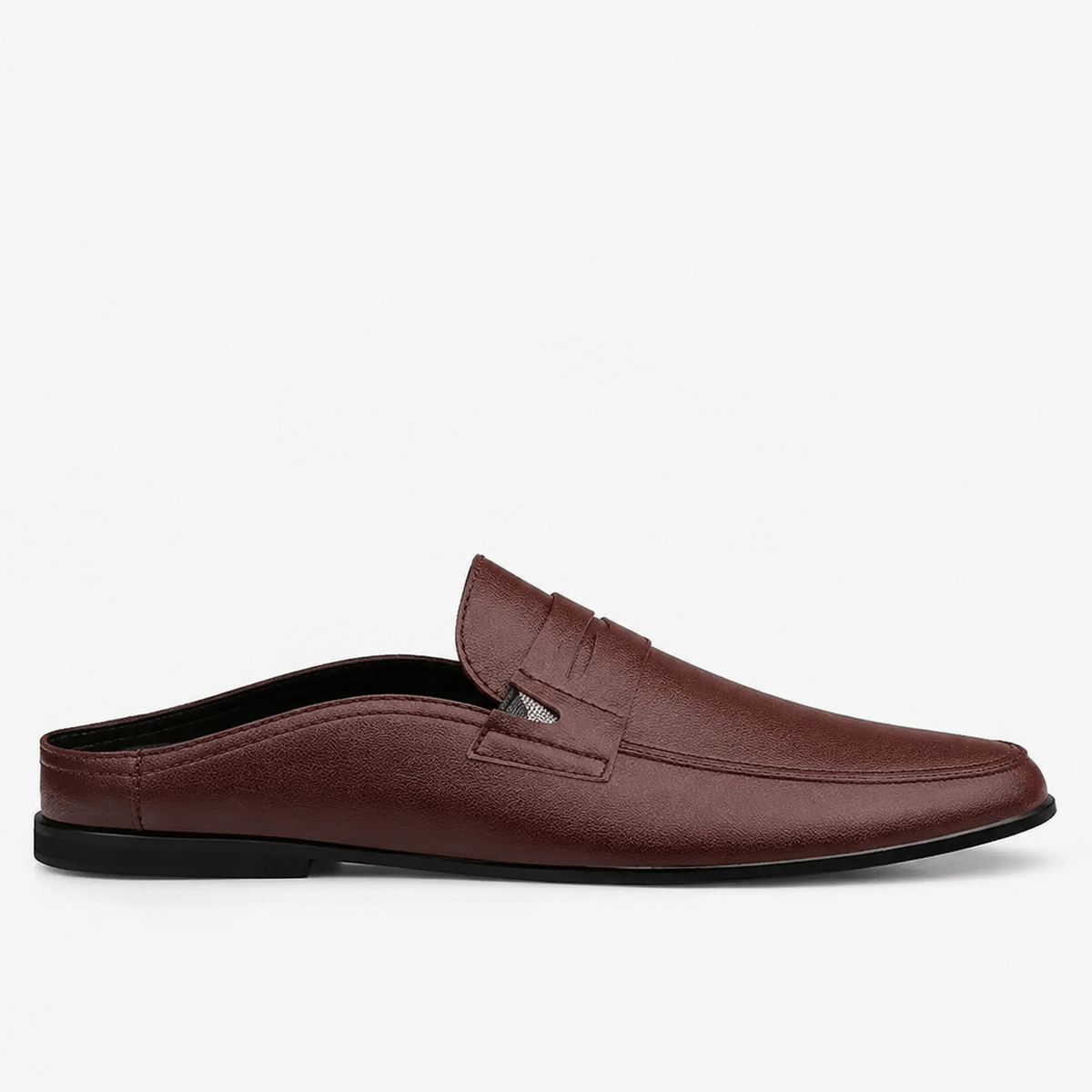 Comptoir du Mocassin Mocassins mules  homme en cuir marron à enfiler