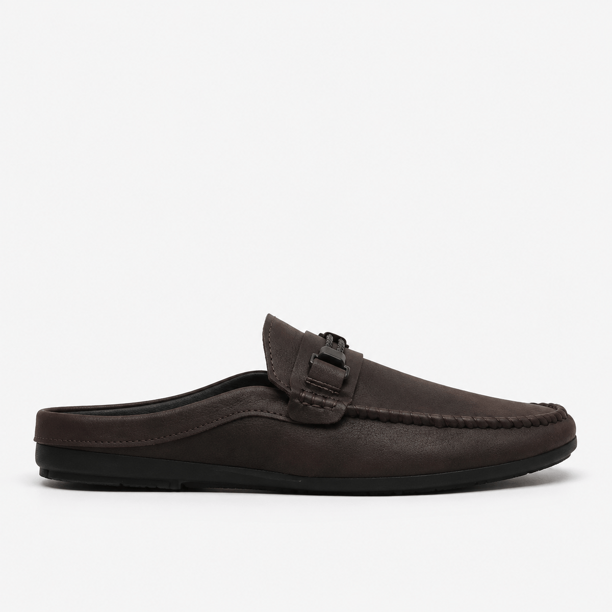 Comptoir du Mocassin Mocassins Mules homme en cuir marron à enfiler