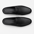 Comptoir du Mocassin Mocassins Mules Homme en Cuir Noir