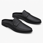 Comptoir du Mocassin Mocassins Mules Homme en Cuir Noir