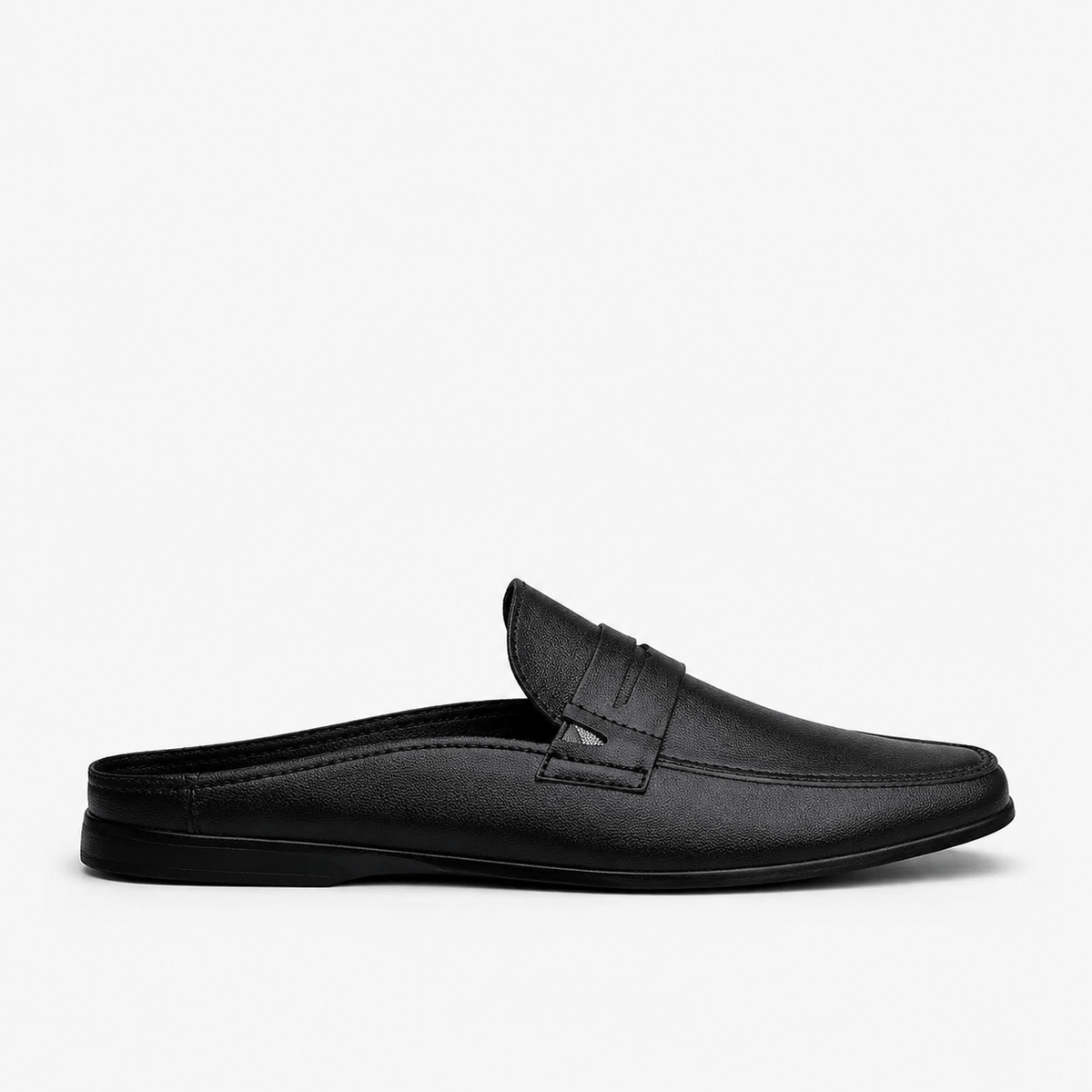 Comptoir du Mocassin Mocassins Mules Homme en Cuir Noir