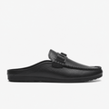 Comptoir du Mocassin Mocassins mules homme en cuir noir à enfiler