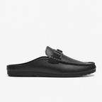 Comptoir du Mocassin Mocassins mules homme en cuir noir à enfiler